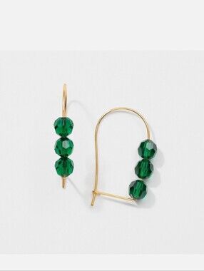 Touchstone Crystal Emerald Green Earrings